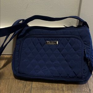 Vera Bradley Quilted Crossbody Bag in Deep Blue